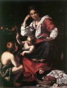 Bernardo Strozzi Madonna and Child with the Young St John Spain oil painting artist